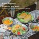 thumbnail image 5 of 4 unids/set plato de cena de acero inoxidable al aire libre barbacoa plato de Picnic cuenco Likrtyny Deportes al aire libre Salida diaria Juego de fiesta, 5 of 9