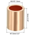 thumbnail image 2 of Unique Bargains 3/16'/ 5mm Wire Rope Stop Sleeve Copper Crimping Loop Sleeve End, Golden, 12 Pack, 2 of 5