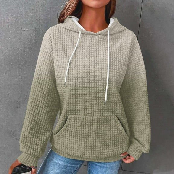 Jsaierl Womens Hoodies Cute Gradient Print Hoodies Sweatshirts Holiday Sweaters Workout Long Sleeve Top Hoodie Womens Hoodies Under $20