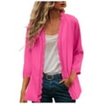 thumbnail image 4 of BOBOGOJP Womens Cardigan Sweaters Long Sleeve Casual Lightweight Button Down V-Neck Fall Clothes 2025 Hot Pink for Size M, 4 of 7
