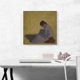 thumbnail image 2 of ARTCANVAS Peasant Woman Seated in the Grass 1883 Canvas Art Print by Georges Seurat - Size: 18" x 18" (1.50" Deep), 2 of 9