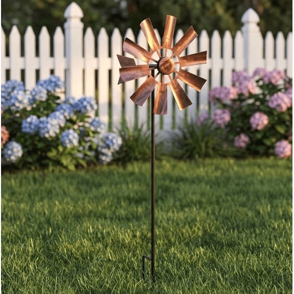Metal Windmill for Yard & Garden – Outdoor Decorative Wind Spinner with Rotating Blades, Weather-Resistant for Lawn, Patio & Courtyard Decor