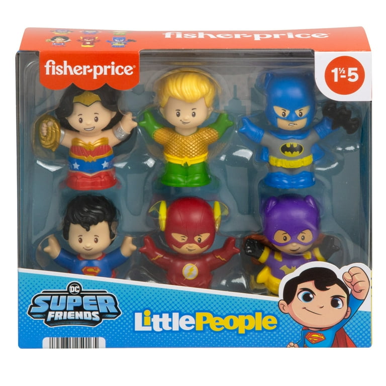 Fisher Price Little People DC Super Friends Crime Fighting Figure Pack 6 Toddler Toys