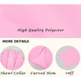 thumbnail image 4 of CPNG Girls Blazer Jacket Solid Color Lapel Office Casual Lightweight Plus Size Ruched 3/4 Sleeve Blazer Jacket Suit Open Front Long Sleeve Blazers, 4 of 5