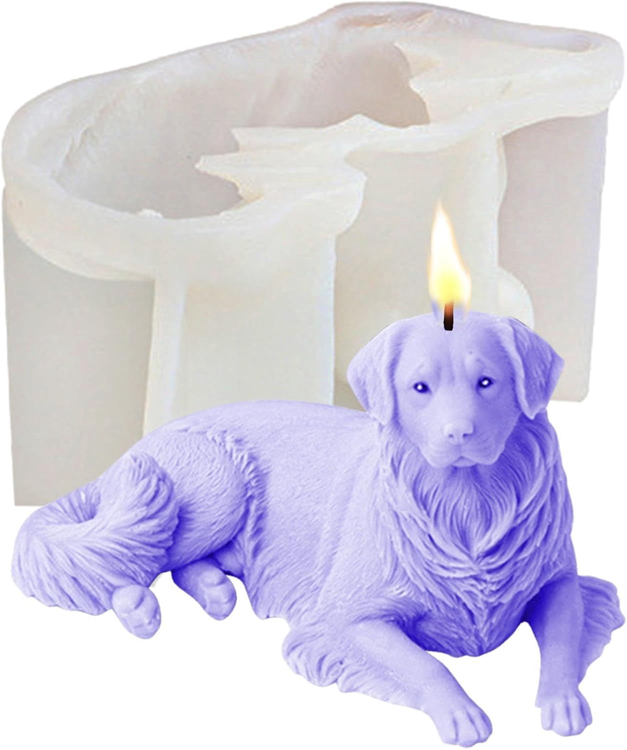 Silicone Candle Moulds, Dog Animal Candle Silicone Mold, Handmade Candle Making Mould, Reusable Silicone Mould for Aromatherapy Candle Epoxy Resin Fondant Cake Chocolate Candy Soap Craft
