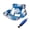 Blue, variant on Inflatable Pool Float Chair Striped Water Lounge Sofa, Folding Floating Hammock Recliner with Air Pump for Swimming Pool Lake Beach Adult