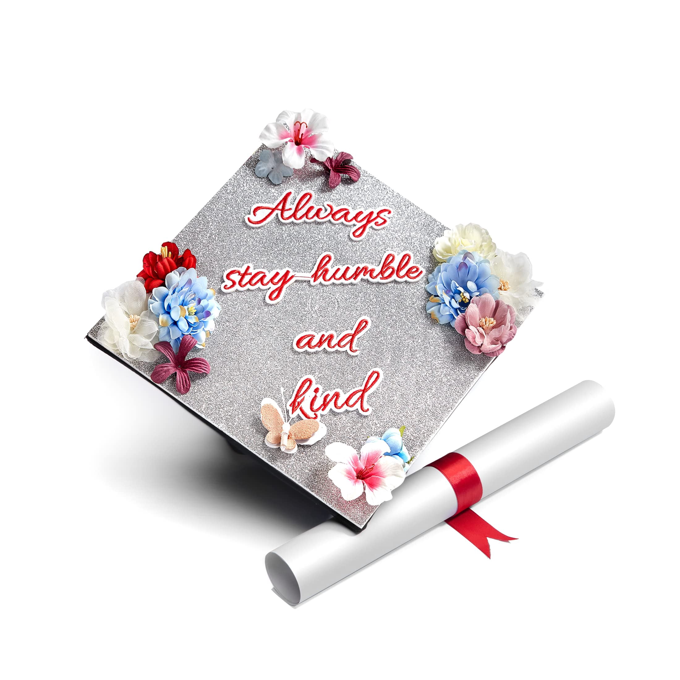 Handmade Graduation Cap Topper, Graduation Cap Decorations, Always Stay Humble and Kind