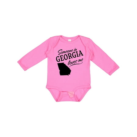 

Inktastic Someone in Georgia Loves Me Gift Baby Boy or Baby Girl Long Sleeve Bodysuit