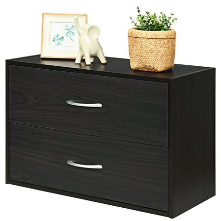 storage drawer stackable cabinet chest horizontal dresser costway organizer walmart