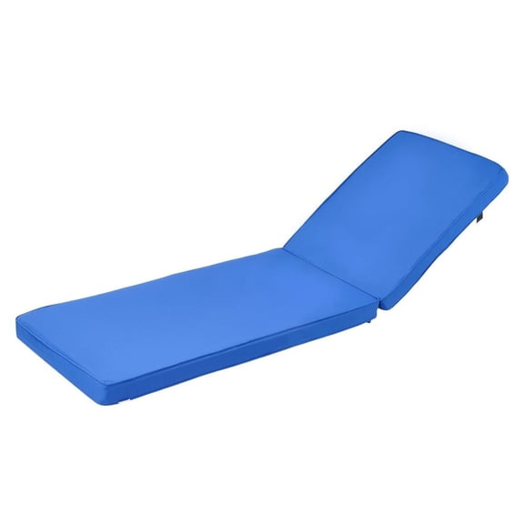 Chaise Lounge Cushion, 72 X 21 X 3 In, Outdoor Lounge Chair Cushion, Waterproof, Fade-Resistant, Blue
