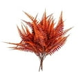 thumbnail image 2 of Bundles Artificial Fall Plants Boston Ferns Outdoors,Fake Ferns Faux Shrubs Greenery Plastic Plants for Porch Planters Hanging Basket Patio Home Decoration Fall Decor, 2 of 5