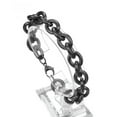 thumbnail image 6 of QQTDFG 11/13/15mm Mens Round Heavy Rolo Chain Link 316L Stainless Steel Bracelet Bangle-Black-13mm-11 inches bracelet, 6 of 7