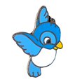 thumbnail image 1 of Brooch Pins con bonito diseño de pájaro azul con dibujos animados de animales en la solapa, 1 of 2