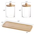 thumbnail image 2 of Soporte Qtip Tbestmax de 300 ml con bandeja de tocador, paquete de 3, transparente, 2 of 6