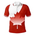 thumbnail image 4 of Product Classification Shirt for Men with Maple Leaf Button Design Breathable Knit Short Sleeve Performance Top for Everyday Casual Wear, 4 of 4