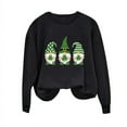 thumbnail image 4 of Up to 65 off!Lolmot St Patricks Day Sweatshirt Women Causal Fleece Lined Pullover Tops Cute Gnomes Shamrock Print Blouse Irish Festival Holiday Tee Long Sleeve Tops, 4 of 4