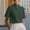 Green, variant on Women's Tops Short Sleeve Blouse Plus Size Solid Elegant Stand Collar V Notch Work Shirt Office Casual