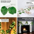 thumbnail image 4 of Efavormart 10ft Warm White LED Artificial Monstera Leaf Garland String Lights, Wall Hanging Tropical Palm Leaves Vine, 4 of 10