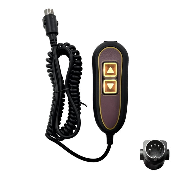 2 Button 5 Pin Remote ZK1200-HC Hand Control Replacement for Golden with USB and Backlight for Lift Chair Power Recliner