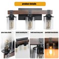 thumbnail image 3 of Living Pavilion 3-Lights Farmhouse Vanity Lights Fixture Rustic Bathroom Light Fixture Bathroom Sconce, 3 of 9