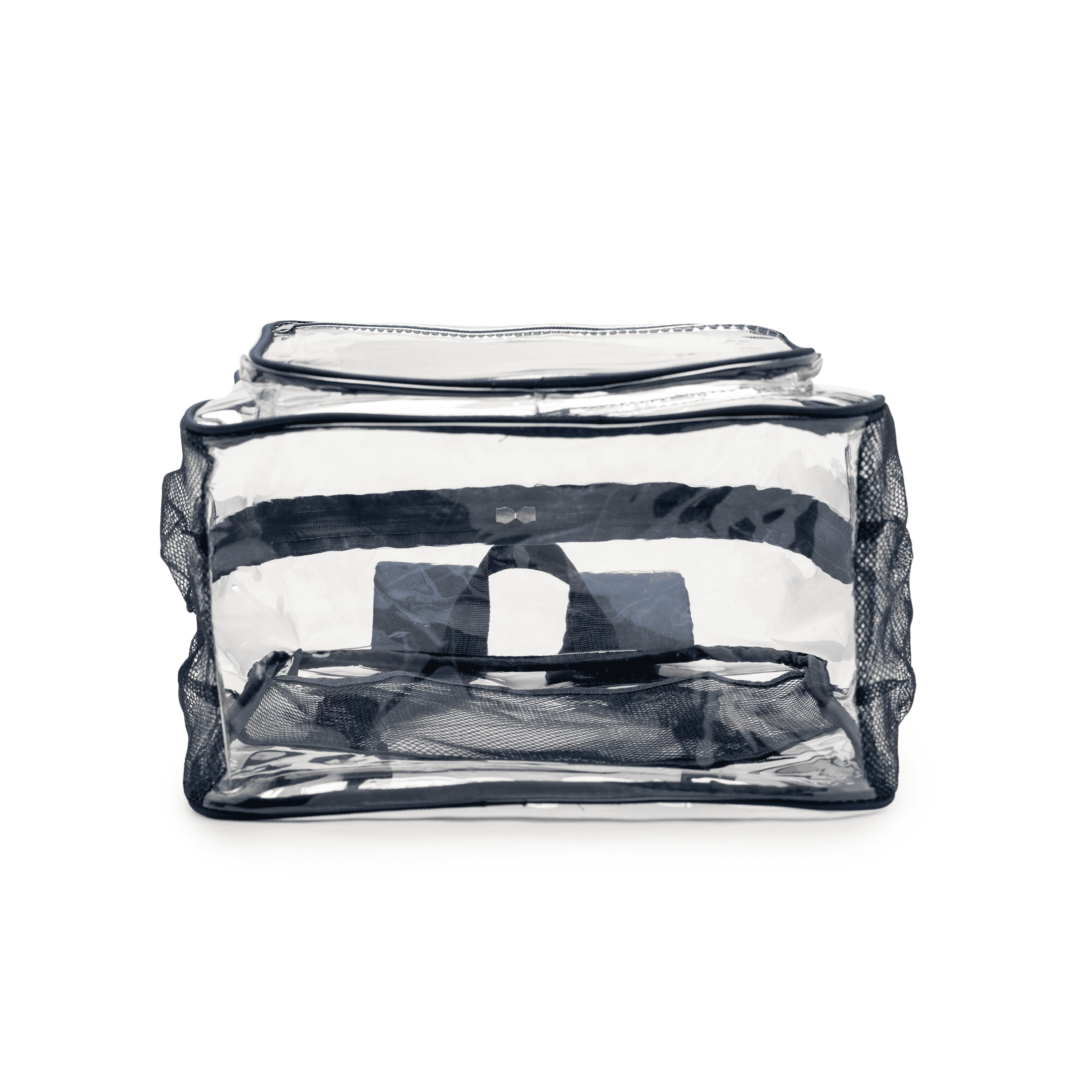 JPACK Clear Backpack – Heavy Duty Transparent Bookbag for Adults and Teens | School, Work, Travel, Stadiums (Navy Blue)