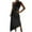 Black, variant on Njagoc3 Womens Fitted Sleeveless Solid Color Cutout Pleated Asymmetrical Detail Elegant Maxi Dress for Formal Events & Stage Performance