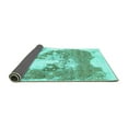 thumbnail image 2 of Ahgly Company Indoor Rectangle Abstract Turquoise Blue Modern Area Rugs, 2' x 4', 2 of 4
