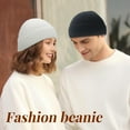 thumbnail image 3 of Minzimin Fisherman Beanies for Men Women Short Cuff Knit Beanie Winter Warm Hats Cap, 3 of 6
