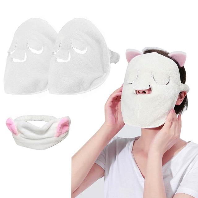 Mascarilla facial HANSAMU reutilizable en frío y caliente, paquete de 2 unidades, 100 unidades