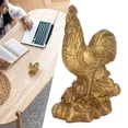 thumbnail image 4 of NFTIGB Brass Rooster Statue Chinese Home Handicraft Ornaments Animal Sculpture Figurine Desktop Decoration Amulet Good Luck Housewarming Gift 1.6x2.4in, 4 of 5