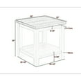 thumbnail image 5 of Mon 24 Inch Square End Table, Open Bottom Shelf, Brown Top, White Frame- Saltoro Sherpi, 5 of 5