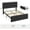 Black, variant on Queen Bed Frame with Adjustable Headboard and 4 Storage Drawers, Upholstered Platform Bed Frame Square Stitched Button Tufted, No Box Spring Needed, Noise Free, Easy Assembly, White