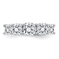 thumbnail image 5 of 14K White Gold Cushion Five Stone Ring Band Moissanite Size 6 (2.26 cttw.), 5 of 8