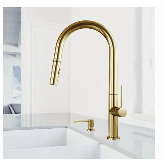 Vigo Vg02029k6 Greenwich 1.8 GPM Single Hole Pull-Down Kitchen Faucet - Matte Brushed Gold