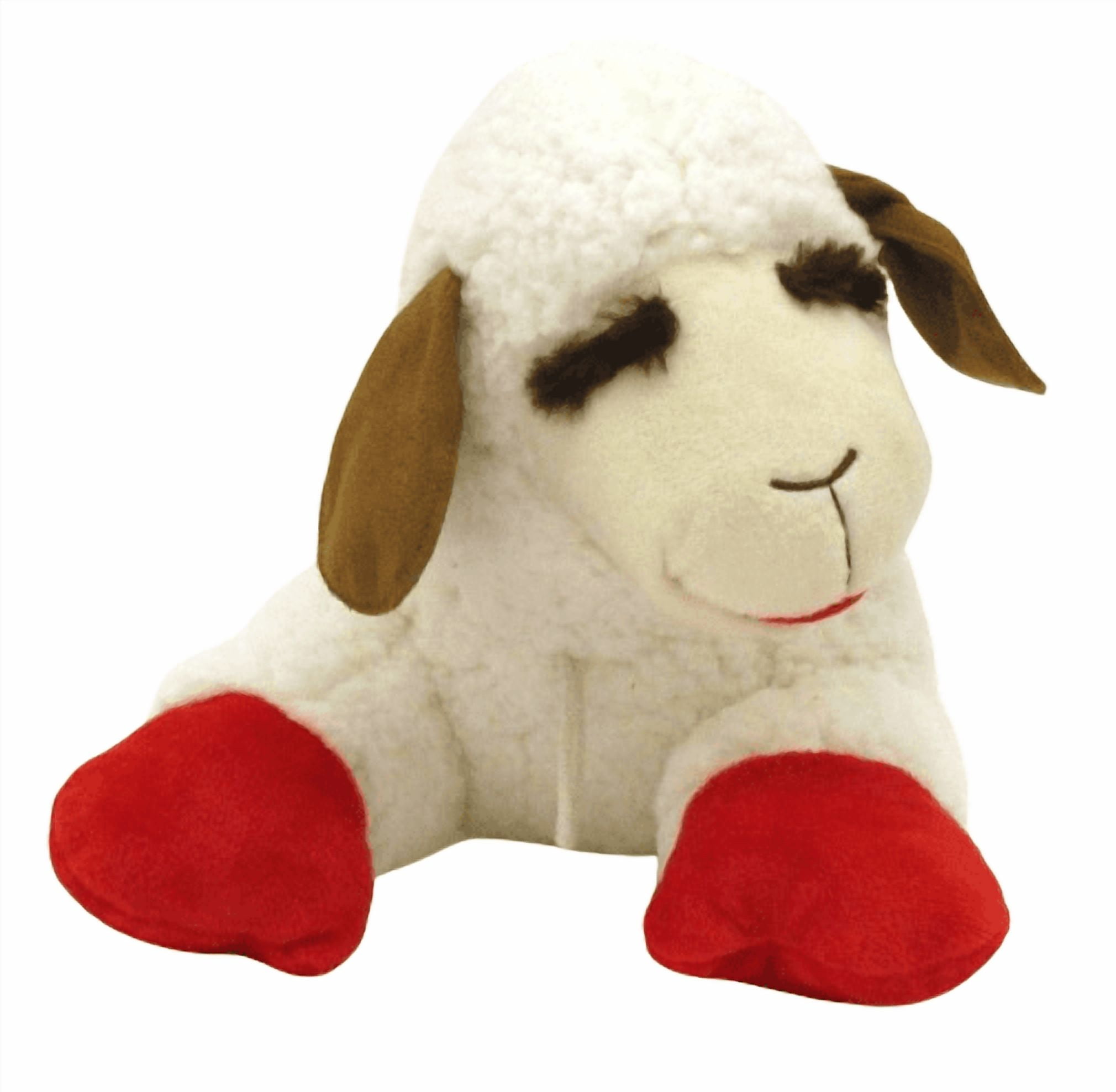 Multipet Jumbo Lamb Chop Plush Dog Toy with Squeaker, 18 inches