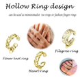 thumbnail image 3 of Youkk 12PCS Adjustable Flower Toe Rings for Women Open Tail Ring Jewelry Kit Golden, 3 of 4