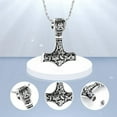thumbnail image 4 of Nordic Viking Mjolnir Thors Hammer Urn Necklace Cremation Jewelry for Ashes for Women Men Stainless Steel Axe Necklace Mini Keepsake Urn Memorial Ash Jewelry For Men/Women, 4 of 8