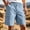 Light Blue, variant on Men's Water-Resistant Sun Protection Shorts 9 inch, Elastic Drawstring Quick Dry Casual Outdoor Hiking Shorts with Zipper Pockets Army Green-A