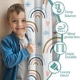 thumbnail image 3 of Blackout Kids Curtains,Boho Bohemia Rainbow Childrens Insulated Curtains Set Of 2,Bedroom Essentials,Toddler Room Decor 52"x63"(132x160cm), 3 of 4