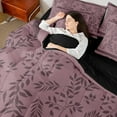 thumbnail image 5 of Manfei Rustic Leaf Bedding King Size, Vintage Fashion Bedding Sets King Size, Adult Female Male Reversible Comforter Sets with Sheets, Lightweight Bedroom Decorative, 7pcs, 5 of 6