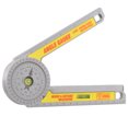 thumbnail image 1 of Grey ABS 360° Rotating Mini Protractor with Level Bubble, Dual Inch/CM Ruler - Multifunctional Angle Gauge for Woodworking, Internal & External Angle Measurement and Positioning, 18.5cm Size,, 1 of 7