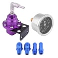 thumbnail image 1 of Regulador De Presión De Aluminio CNC Universal De 3,7 Pulgadas Para Coche 160psi 0-8 KG/CM² Ajustable 1: 1 Kit De Medidor De Aceite Regulador De Presión De Combustible, 1 of 7