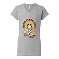 thumbnail image 2 of Wild Bobby Betty Boop Good Vibes Only Betty Boop Women’s Standard V-Neck Tee, Heather Grey, X-Large, 2 of 5