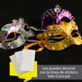 thumbnail image 3 of Antifaces Media Cara Valo Concept Turquesa Semi Flexible Unisex Paquete de 12, 3 of 8