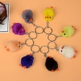 thumbnail image 3 of Tnobhg Plush Toy Keychain Colorful Faux Mink Fur Duck Pendant Keyring Funny Creative Colorful Animal Women Bag Charm, 3 of 7