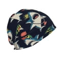 thumbnail image 3 of Pofeuu Cartoon Sharks Print Beanie Hat for Men and Women Winter Warm Hats Knit Slouchy Thick Skull Cap, 3 of 7