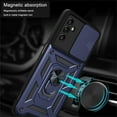 thumbnail image 3 of for Samsung Galaxy A05s 4G Case with Slide Camera Cover for Men, Military Grade Drop Phone Cover Case with Rotate Ring Kickstand for Samsung Galaxy A05s 4G SJ Blue, 3 of 14