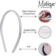 thumbnail image 4 of Motique Accessories Thin Headbands for Women Solid Satin 4 Pack - White, 4 of 5