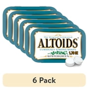 (6 pack) Altoids Wintergreen Breath Mints - 1.76 oz Tin