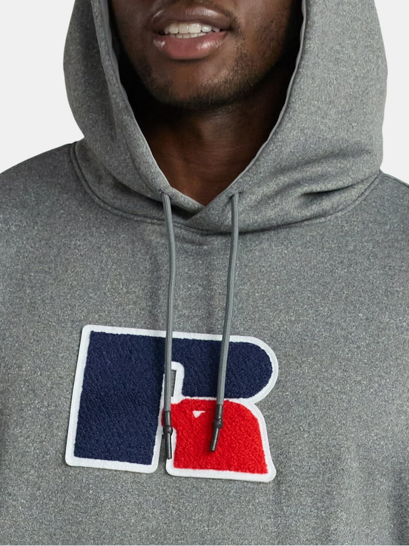 Russell Athletic Men's Pullover Hoodie with Flocked Logo Patch